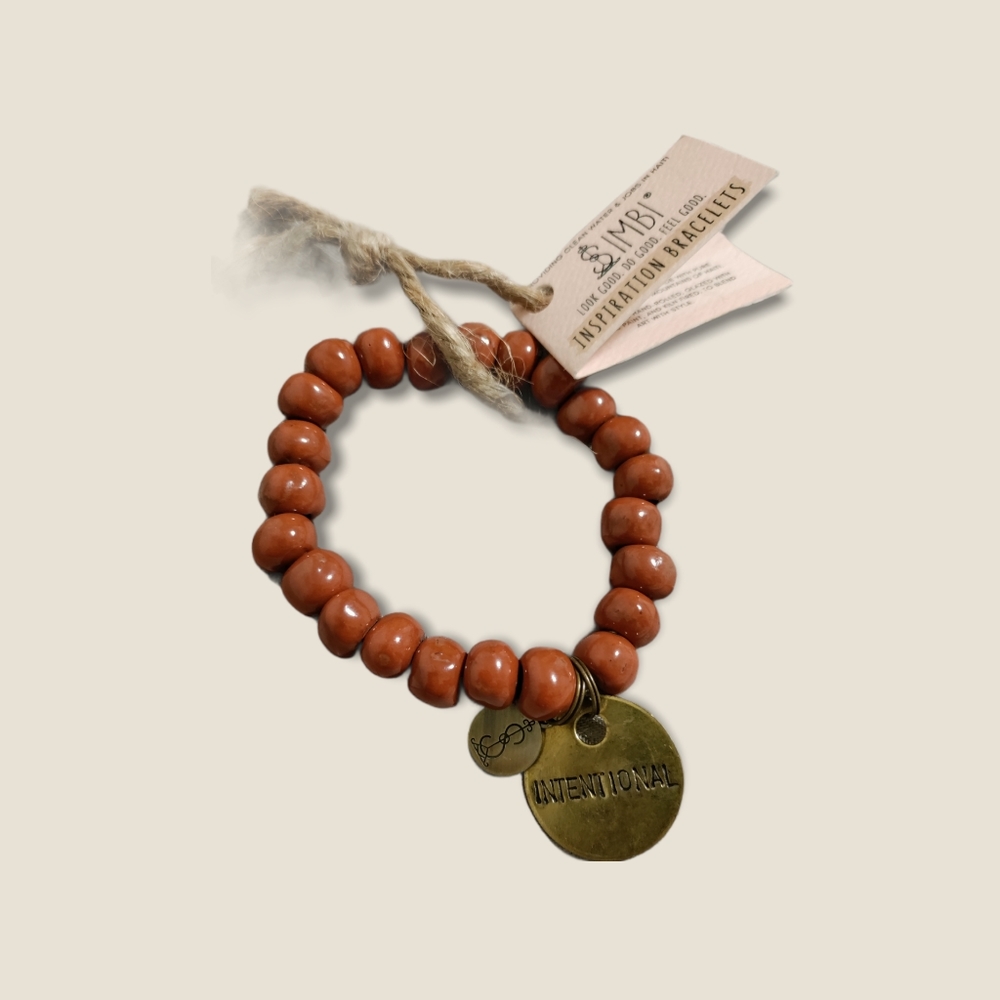 ✅Simbi bracelet, hand crafted red clay beads. ✅